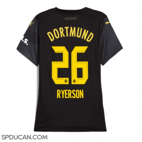 Zenski Nogometni Dres Borussia Dortmund Julian Ryerson #26 Gostujuci 2024-25 Kratak Rukav